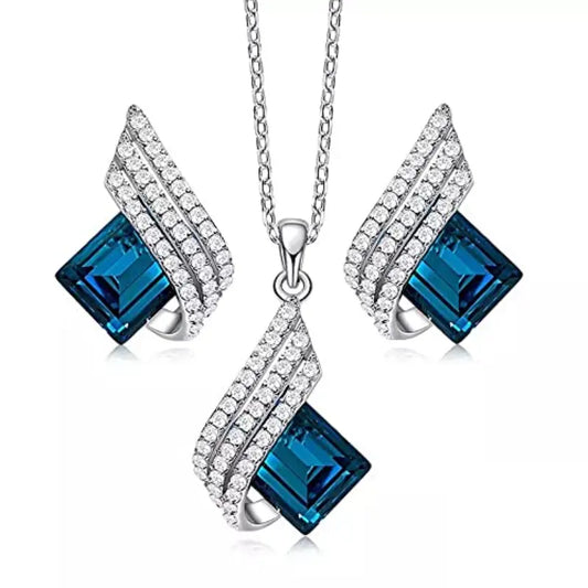 Brienne Solazure Schmuckset | Weiß Gold