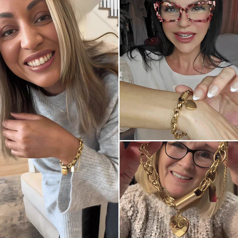 Heartened Chunky Armband | Gold