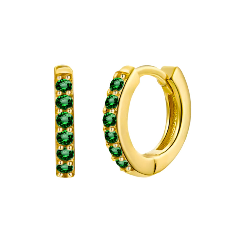 Gold Smaragd Creolen