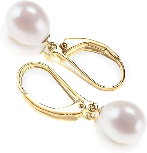 Perle Dangle Ohrringe | Gold