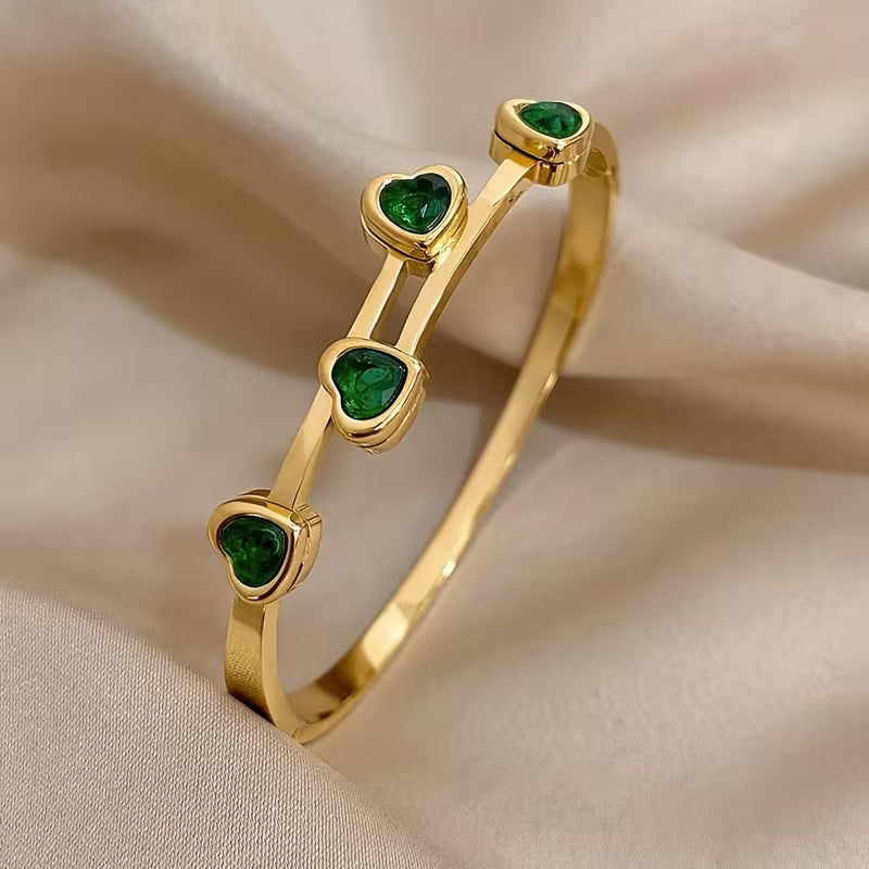Verde Herzen Armband | Gold