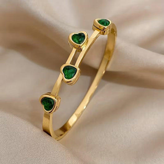 Verde Herzen Armband | Gold