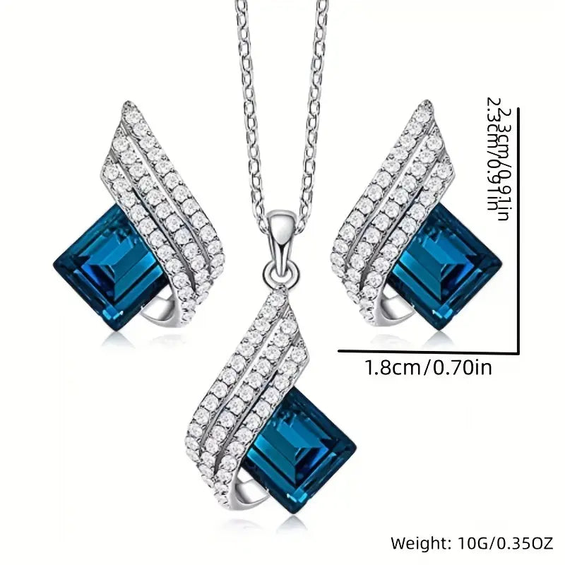 Brienne Solazure Schmuckset | Weiß Gold