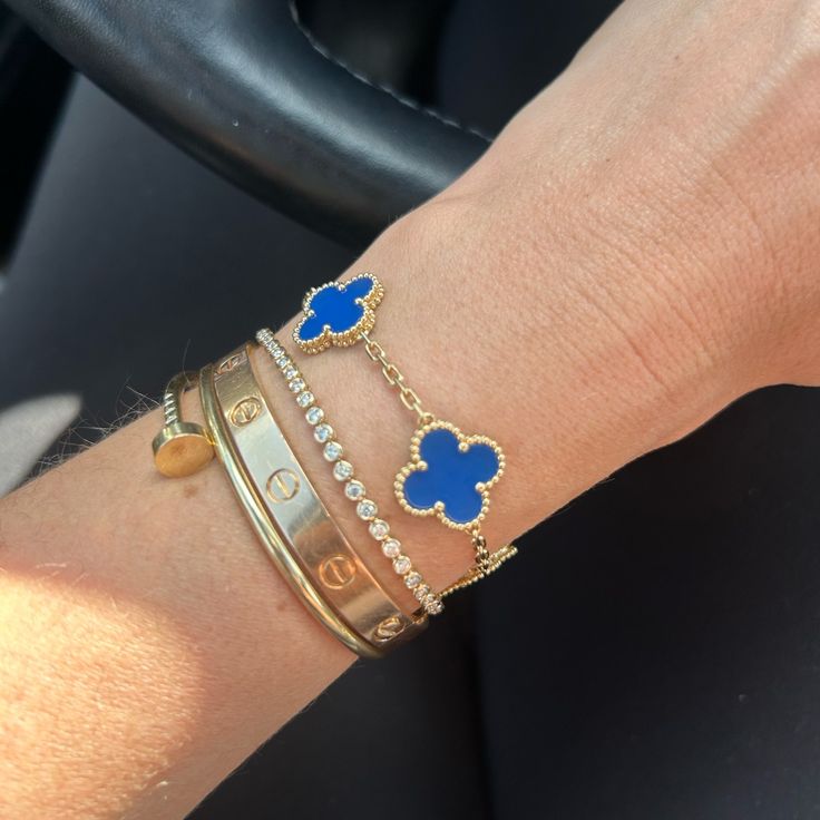 Clover Armband Blue