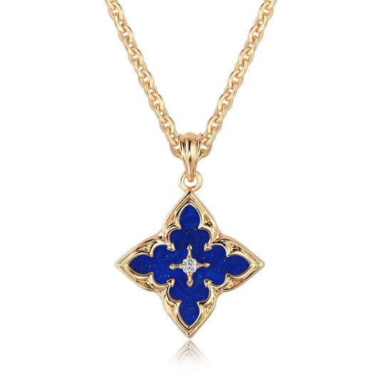Weiß Clover Pendant Halskette | Gold