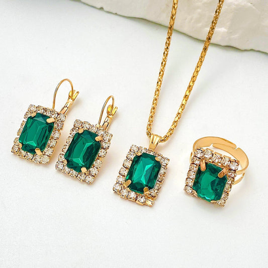 Sylvara Greenveil Schmuckset | Weiß Gold