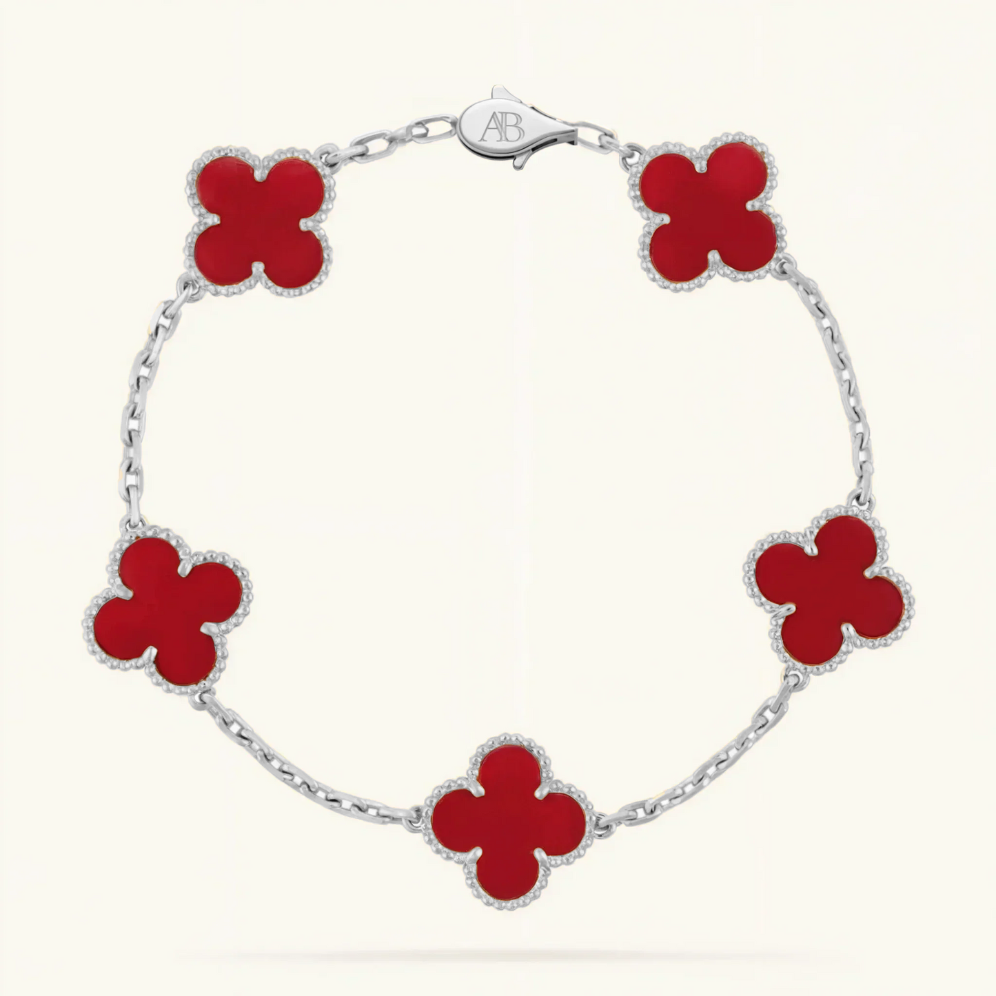 Clover Armband Red