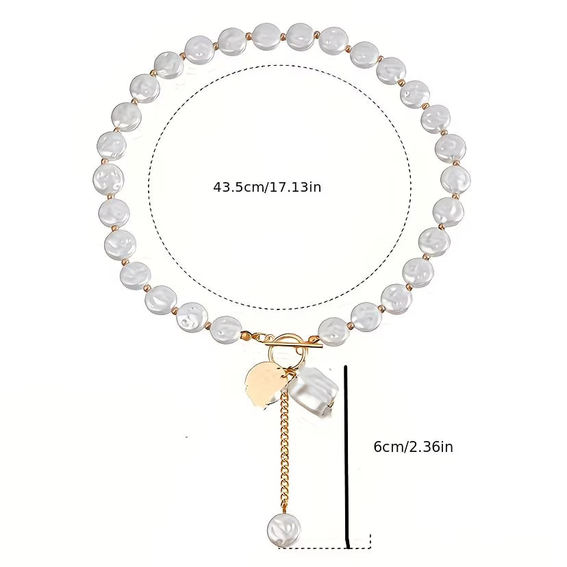 Baroque Perle Toggle Halskette