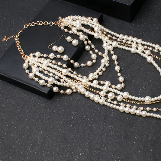 Boho Multi-Layered Perle Statement Set