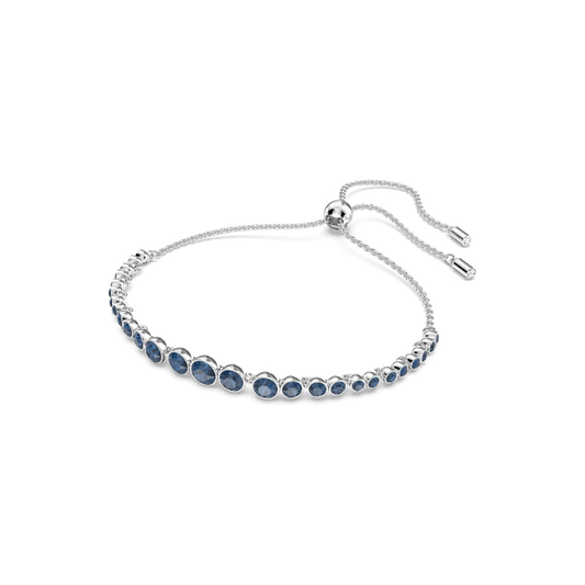 Round Cut Saphir Tennisarmband | Weiß Gold