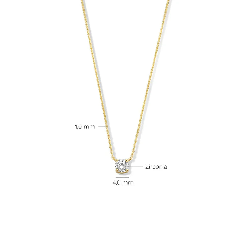 Cléa Moissanite Stein Halskette | Gold