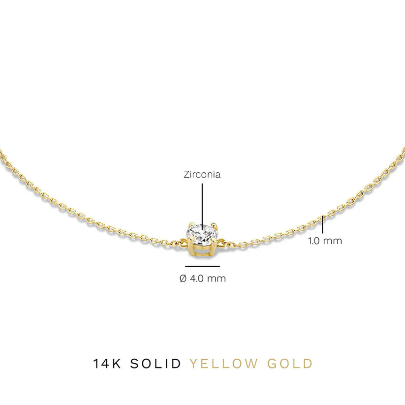 Cléa Moissanite Stein Armband | Gold