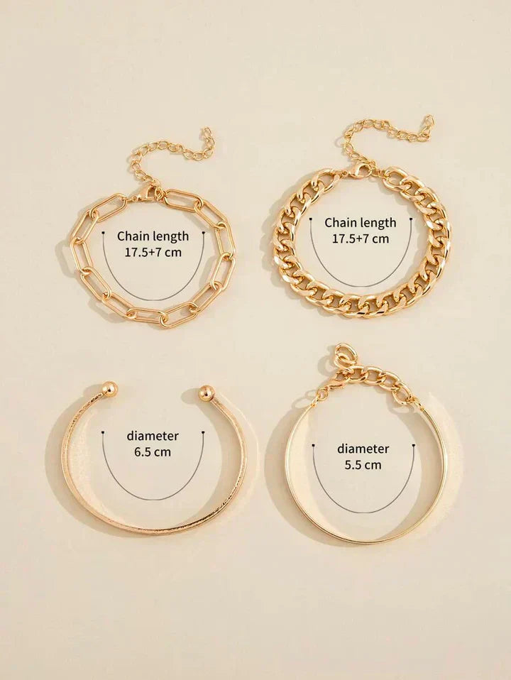Elan Mercer Armband-Set | Gold