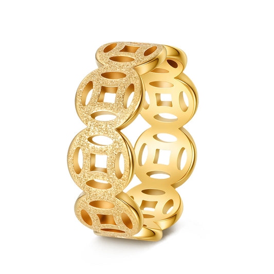Ella Classic Pattern Ring | Gold