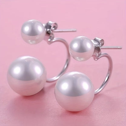 Double Perle Statement Ohrringe