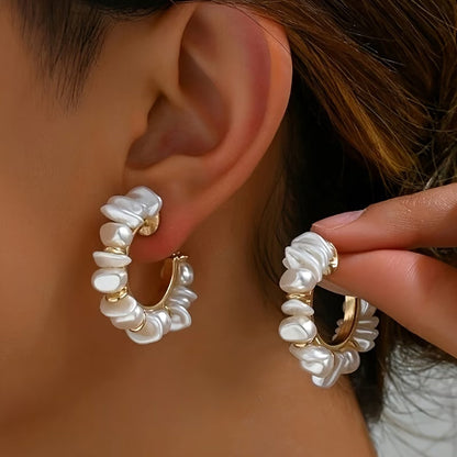 Chunky Perle Statement Ohrringe