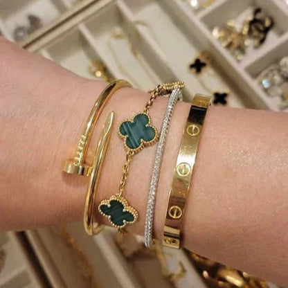 Clover Armband Green