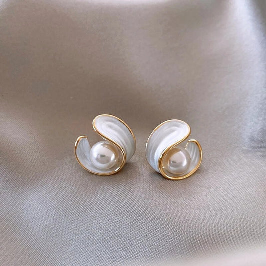 Classic Gold Perle Ohrstecker