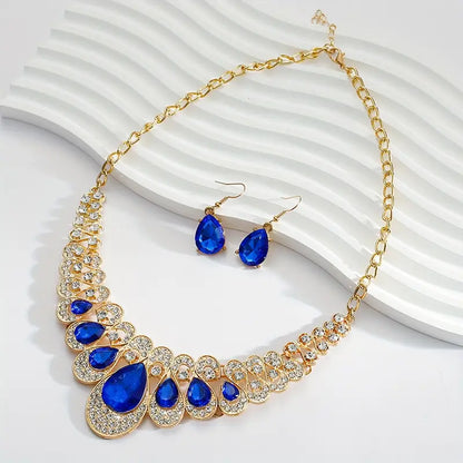 Maevina Saphir Schmuckset | Gold