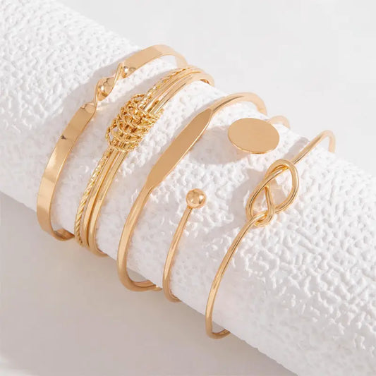 Knotted Elegance Armband-Set | Gold