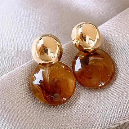 Aurélie Amber Ohrhänger | Gold