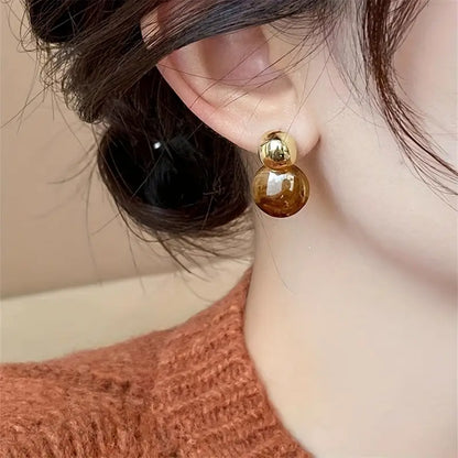 Aurélie Amber Ohrhänger | Gold