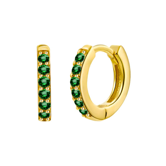Gold Smaragd Creolen