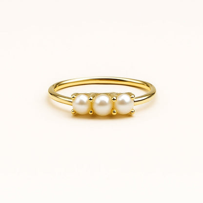 Triple Perle Gold Ring