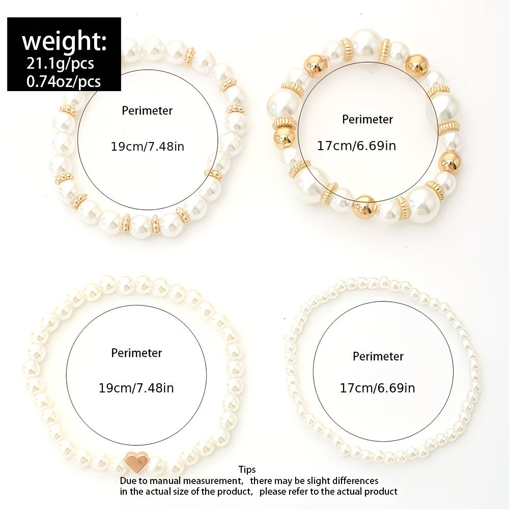 Perle Stacking Armband-Set of 4