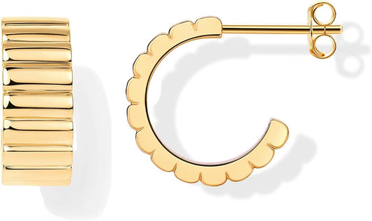 Classic Ridge Ohrringe | Gold
