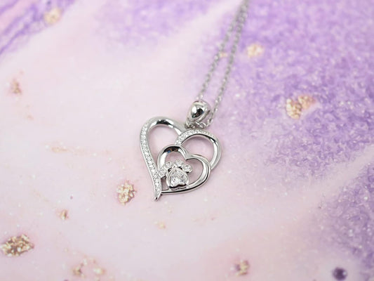 Inolt™ | Paw & Herz Halskette in Silber