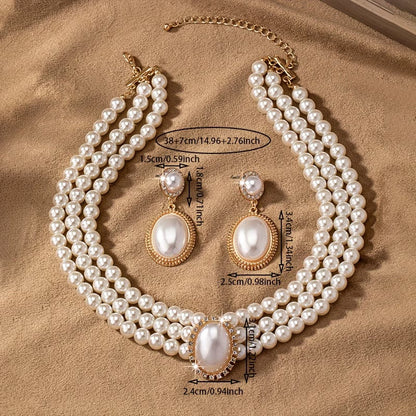 Vintage Perle Strand Schmuckset
