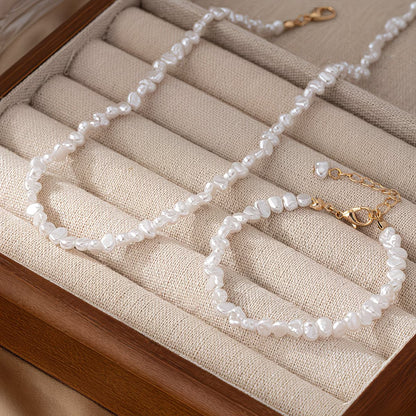 Baroque Perlenhalskette & Armband-Set