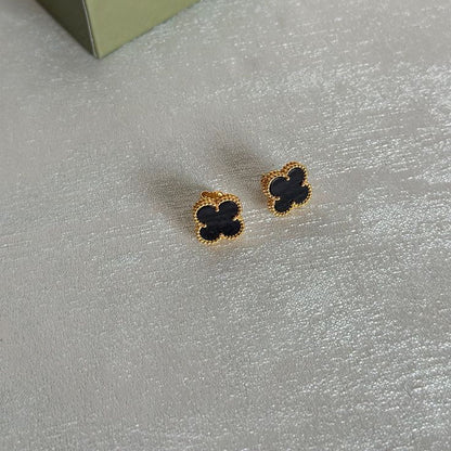 Clover Ohrringe Black