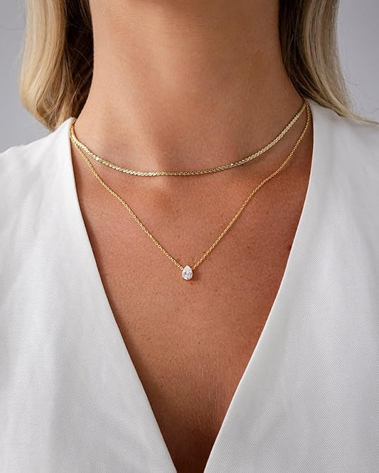 Halo Layered Halskette | Gold