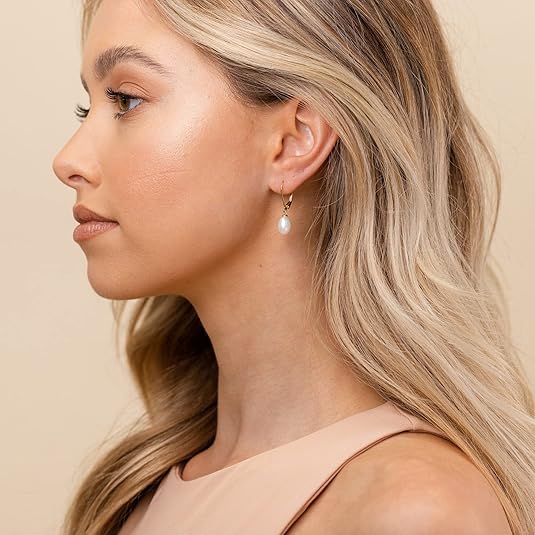 Perle Dangle Ohrringe | Gold