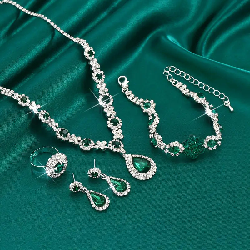 Adriana Lysandre Schmuckset | Weiß Gold