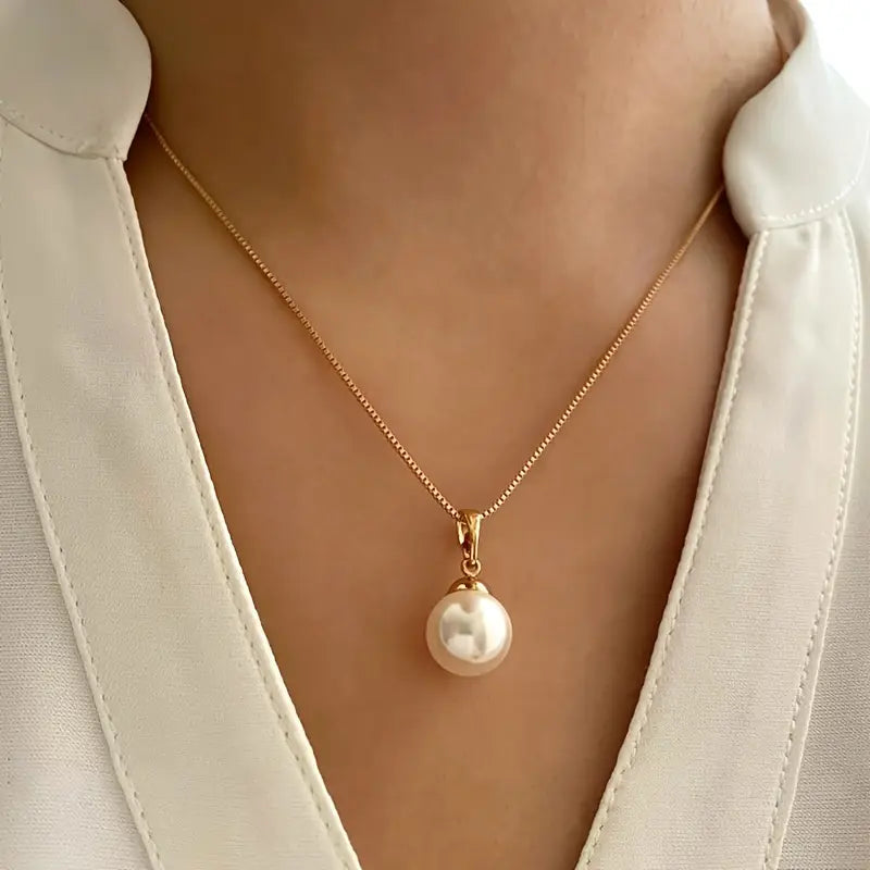 Elegant Graceful Perlenhalskette Set