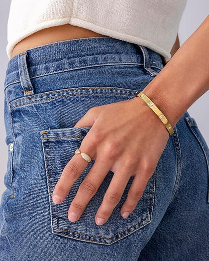 Halo Dot Armband | Gold