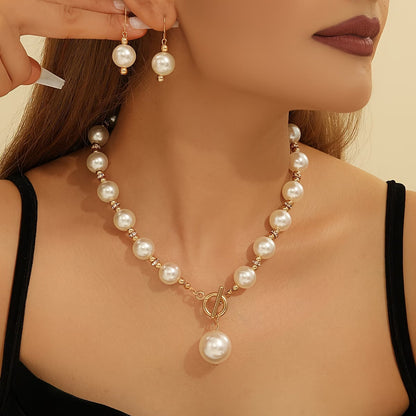 Chunky Perle Statement Halsketten-Set