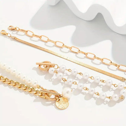 Premium Layered Perlenarmband Set