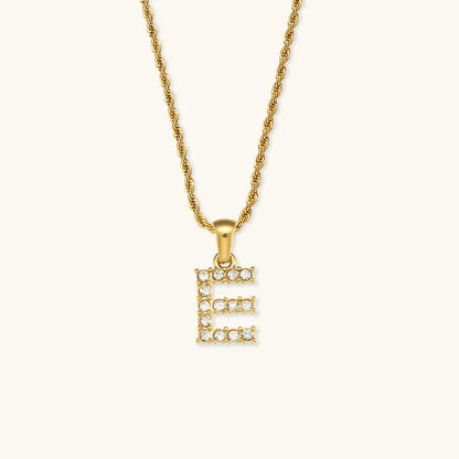 Maeve Letter Initial Diamant Halskette