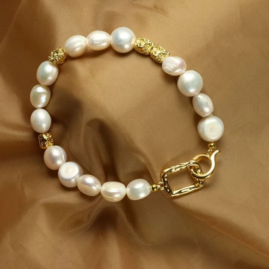 Freshwater Baroque Perlen Armband