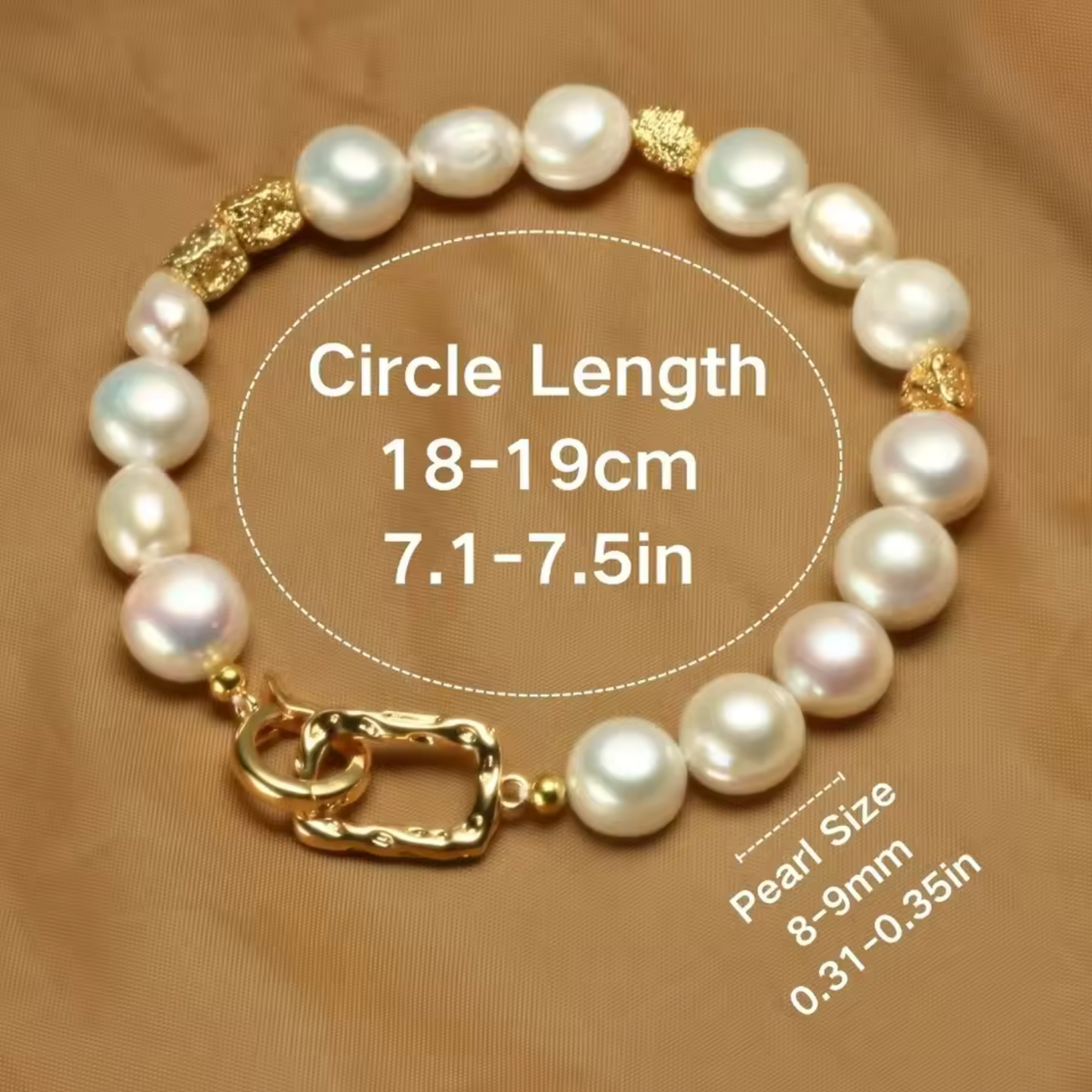 Freshwater Baroque Perlen Armband