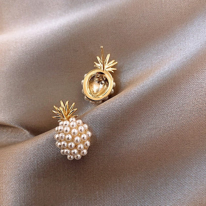 Gold Cluster Perle Ohrstecker