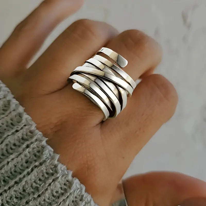 Silber Multi Band Wrap Ring
