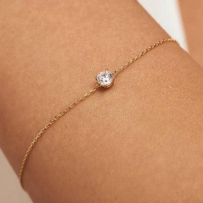 Cléa Moissanite Stein Armband | Gold