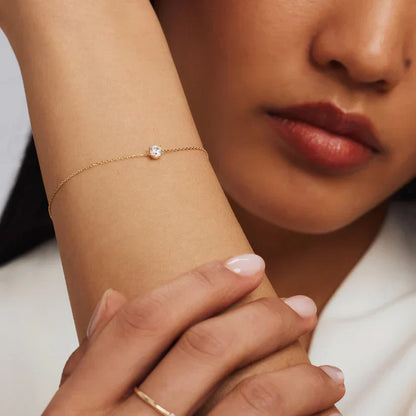 Cléa Moissanite Stein Armband | Gold