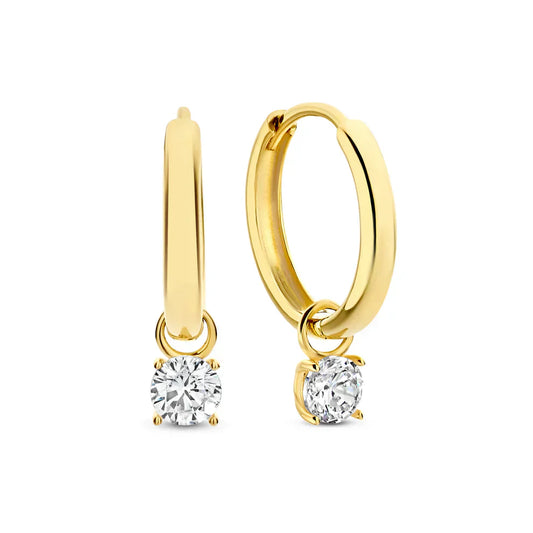 Larmes de Lune Stein Creolen | Gold