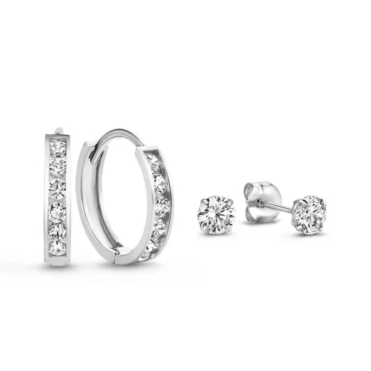 Dara Brillane Stein Ohrringe Set | Gold